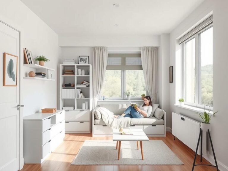 Person enjoying a small, efficient apartment showcasing benefits of being single to save money